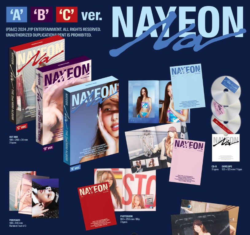NAYEON (TWICE) - NA (THE 2ND MINI ALBUM) SET + JYP SHOP Gift