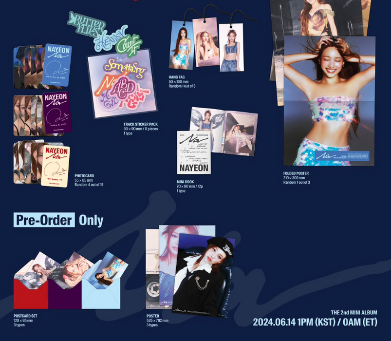 NAYEON (TWICE) - NA (THE 2ND MINI ALBUM) SET + JYP SHOP Gift