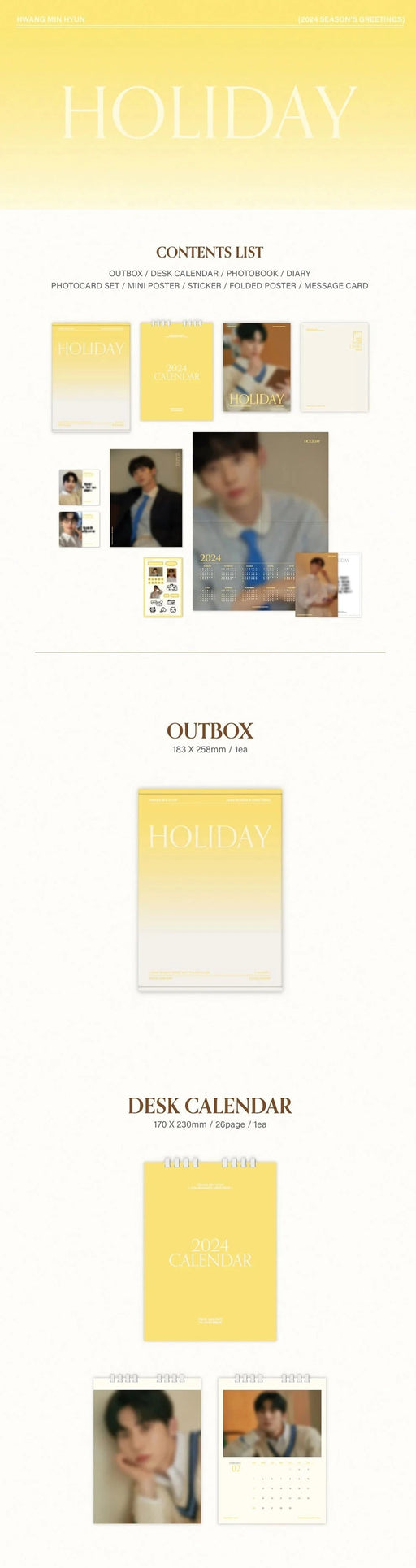 HWANG MIN HYUN - 2024 SEASON’S GREETINGS "HOLIDAY" Nolae