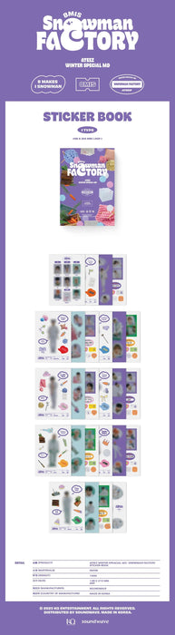 ATEEZ - [SNOWMAN FACTORY] MD [STICKER BOOK] Nolae Kpop