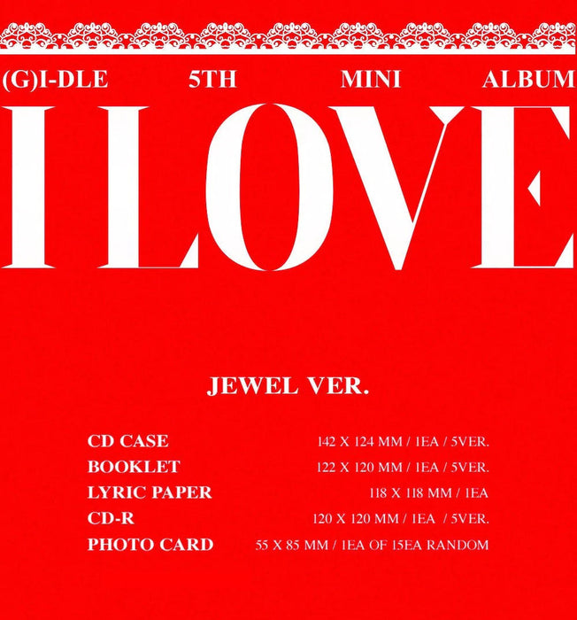 (G)I-DLE - I LOVE 5TH MINI ALBUM (JEWEL VER.) Nolae Kpop