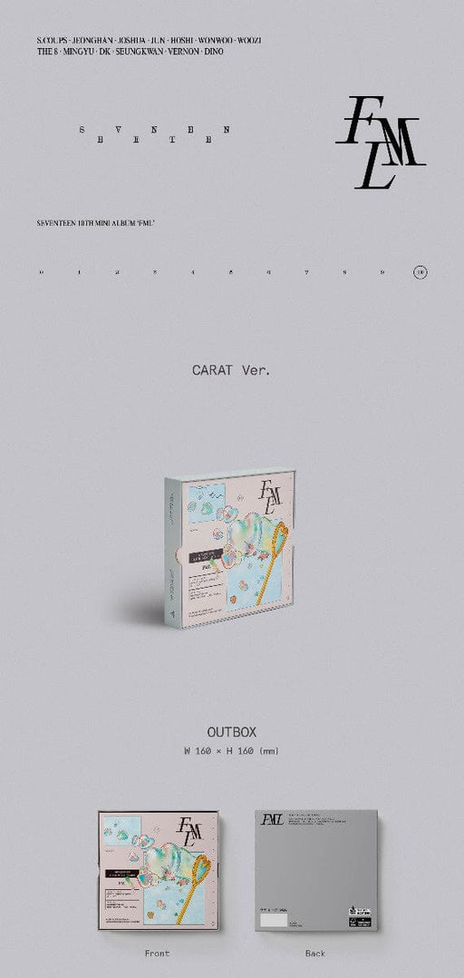 SEVENTEEN - FML 10TH MINI ALBUM (CARAT VER.) + WeVerse Gift Nolae Kpop